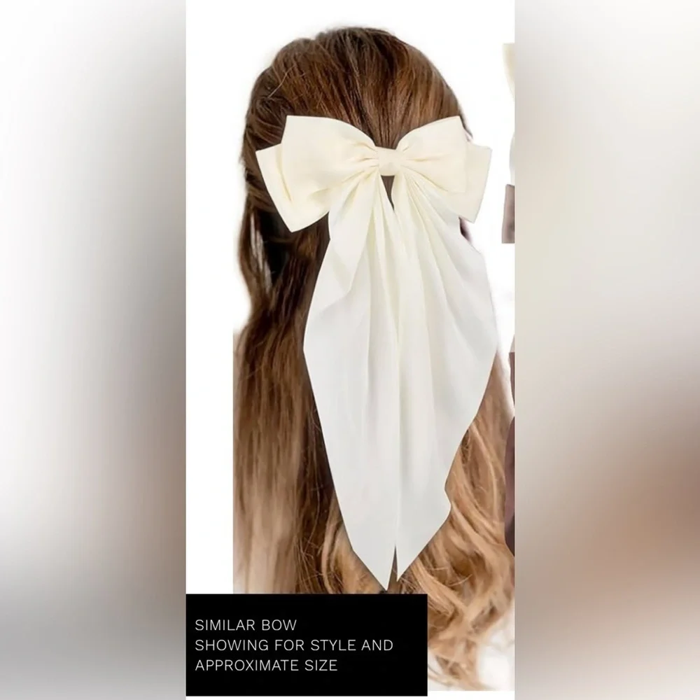 Pastel Hair Bows in Cream and Pink